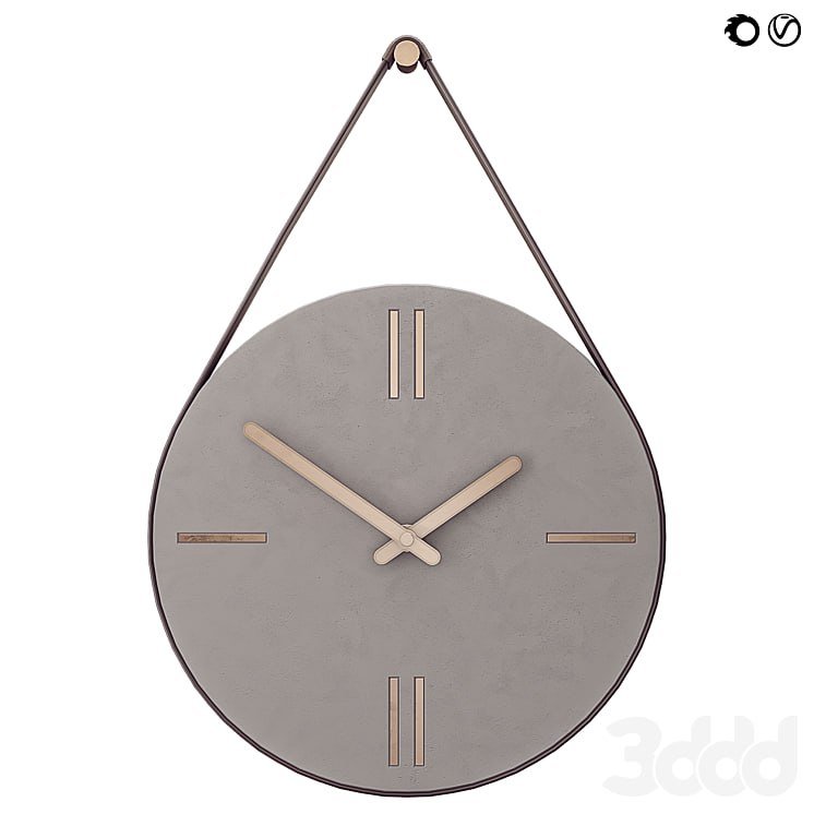 Concrete Hanging Wall Clock
