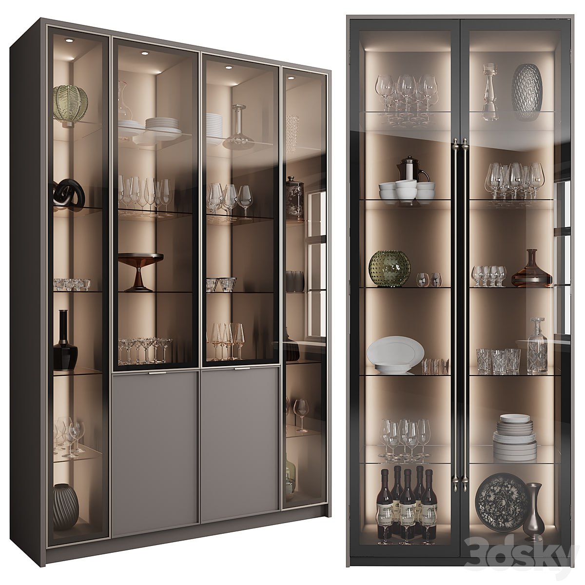 Сupboard with dishes My Design VRay №8