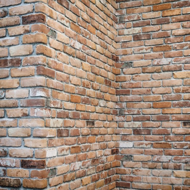 Brick wall with corners