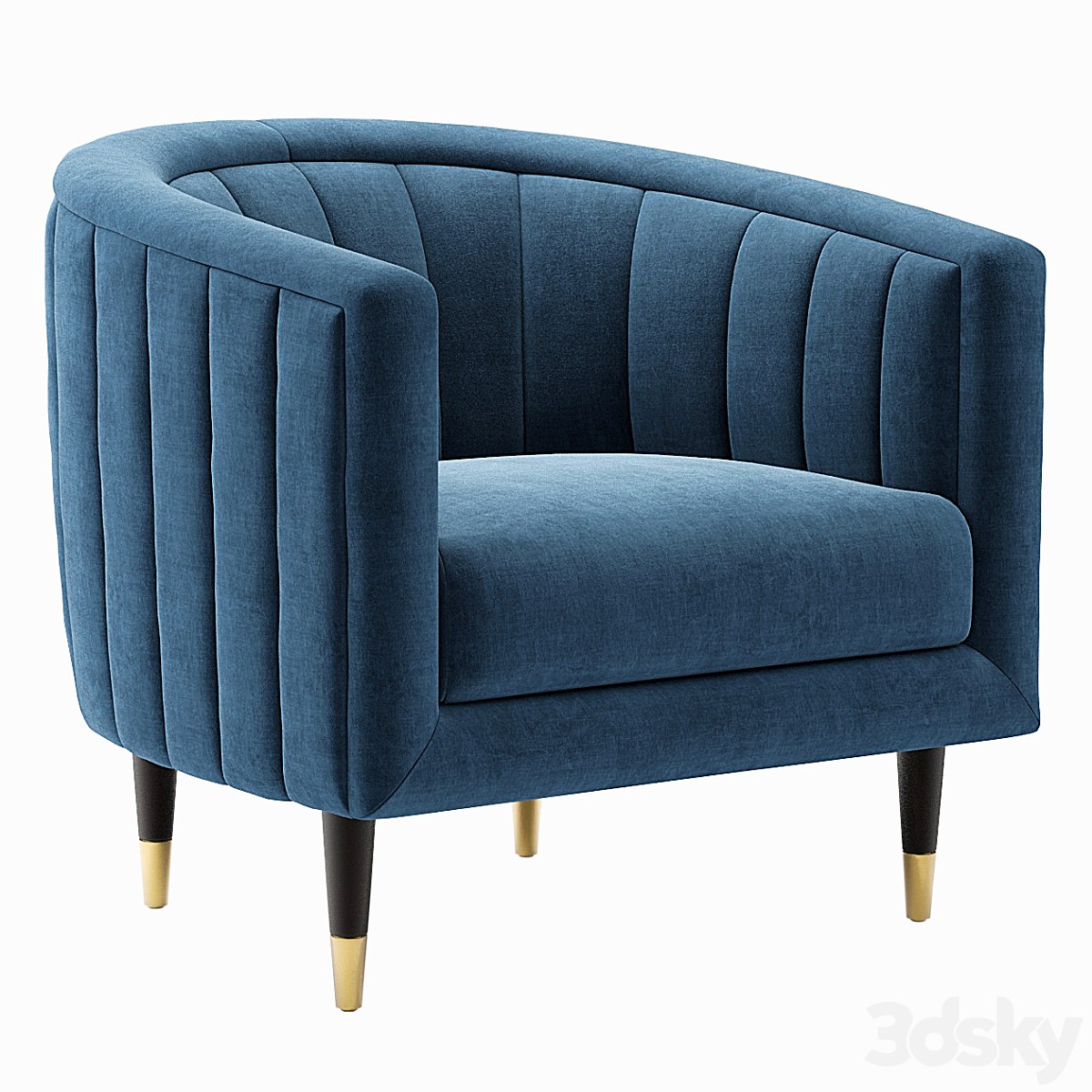 Fluted Juno Velvet Occasional Chair