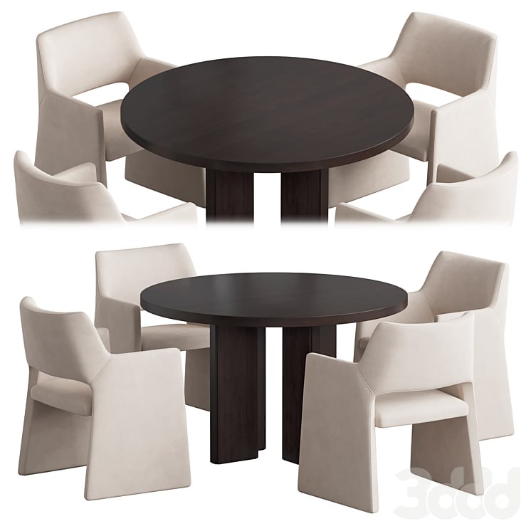 Foley Faux chair Wood table