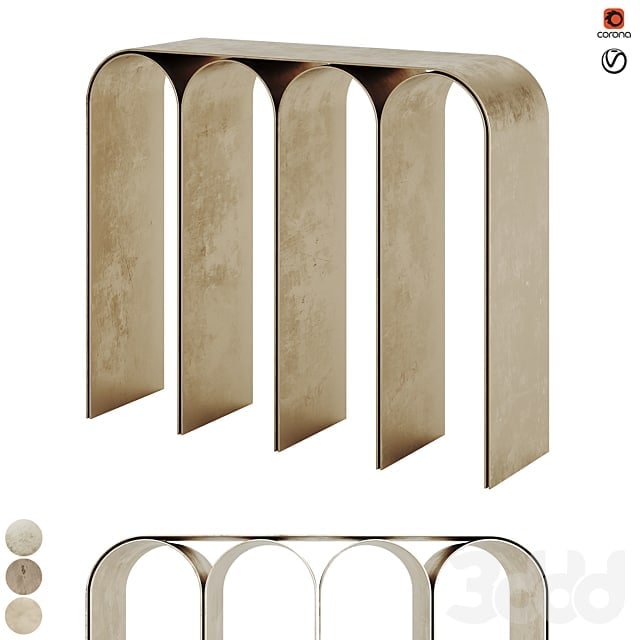 Golden Arch Console By Pietro Franceschini #