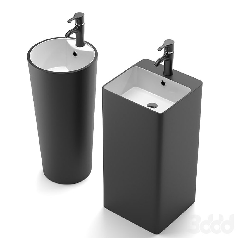 Floor standing sink MELANA MLN-B125BWM \ MLN-B126BWM