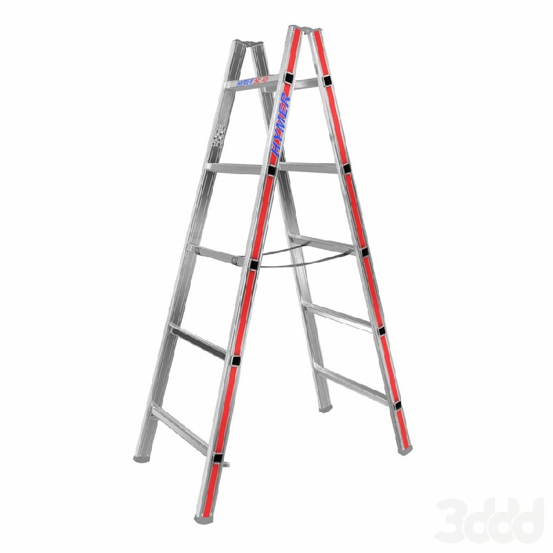Hymer 4023 aluminum ladder 3d model