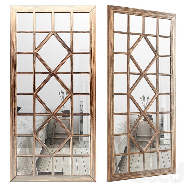 Rectangular Ivory Accent Wall Mirror LRKM2415