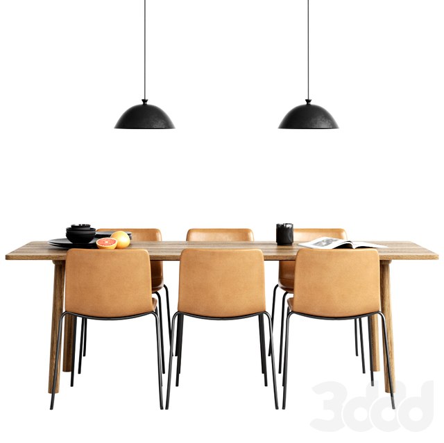 Fredericia Pato Chair & table Taro