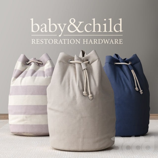 RH / SOLID CANVAS HAMPER