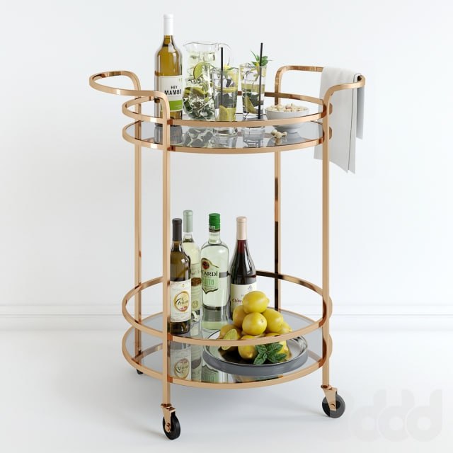 Bar cart pottery barn