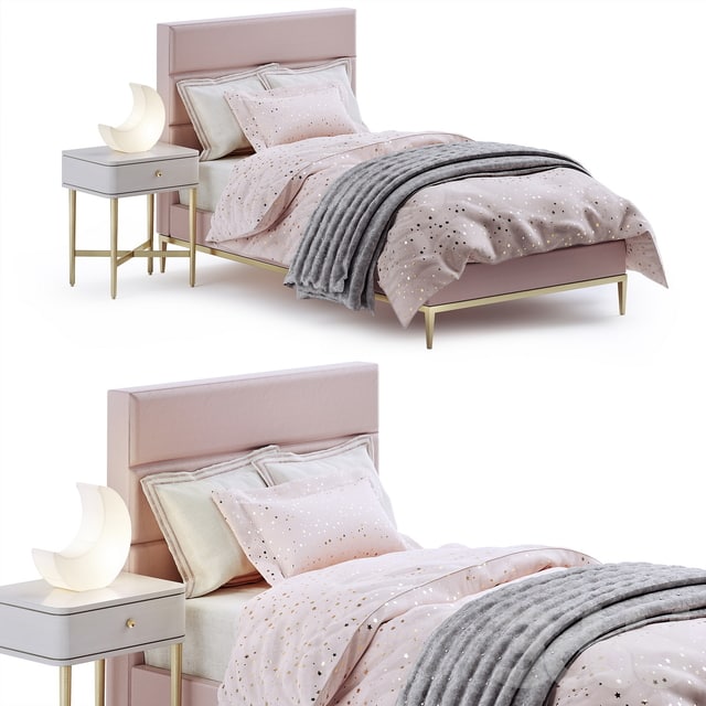 RH Pfeiffer velvet bed