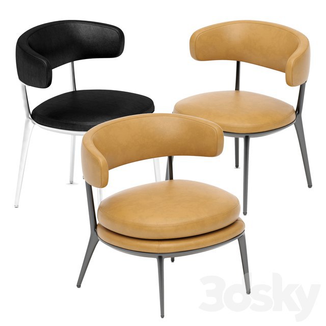 Caratos B&B italia Furniture Chair b_& b_italia bebitalia caratos chair brown leather