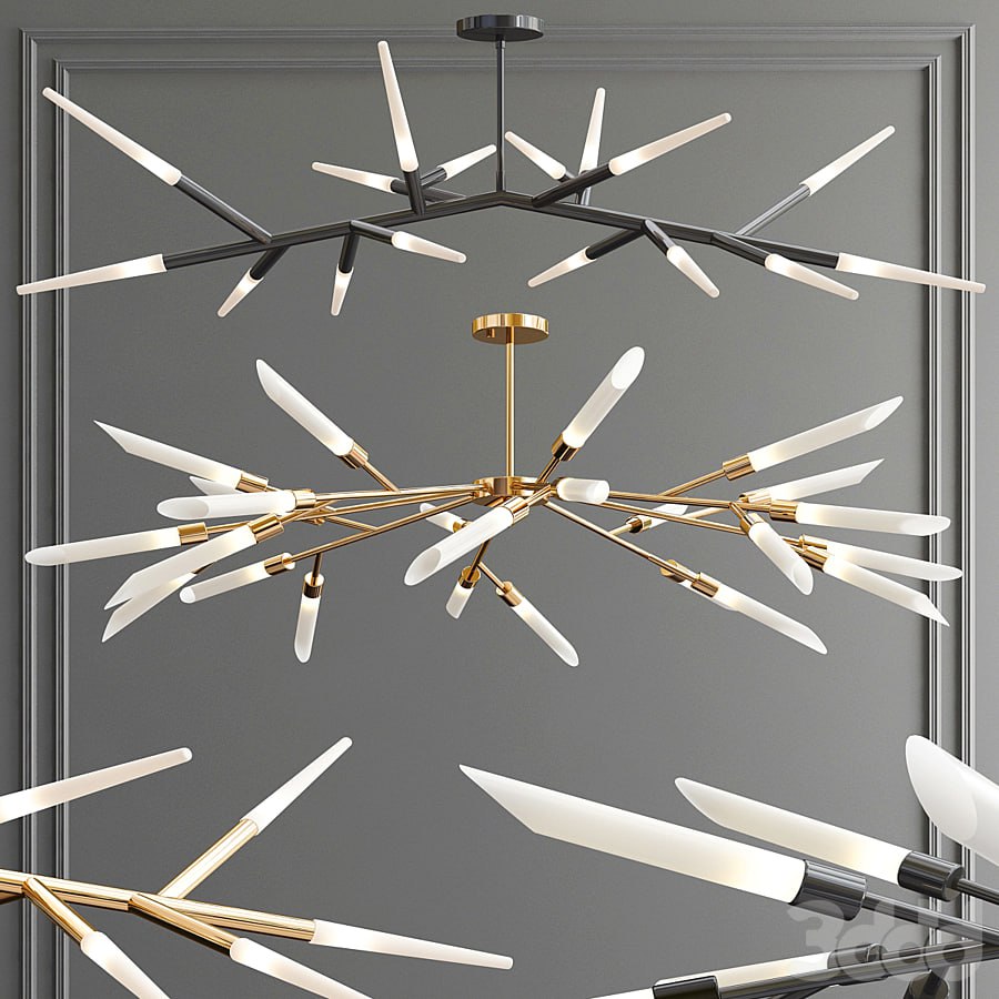 Branch Multi Tube & Led Chandelier