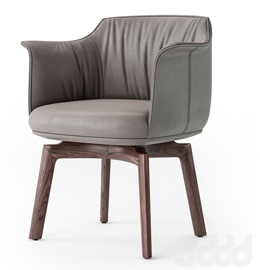 Poltrona Frau Archibald swivel armchair
