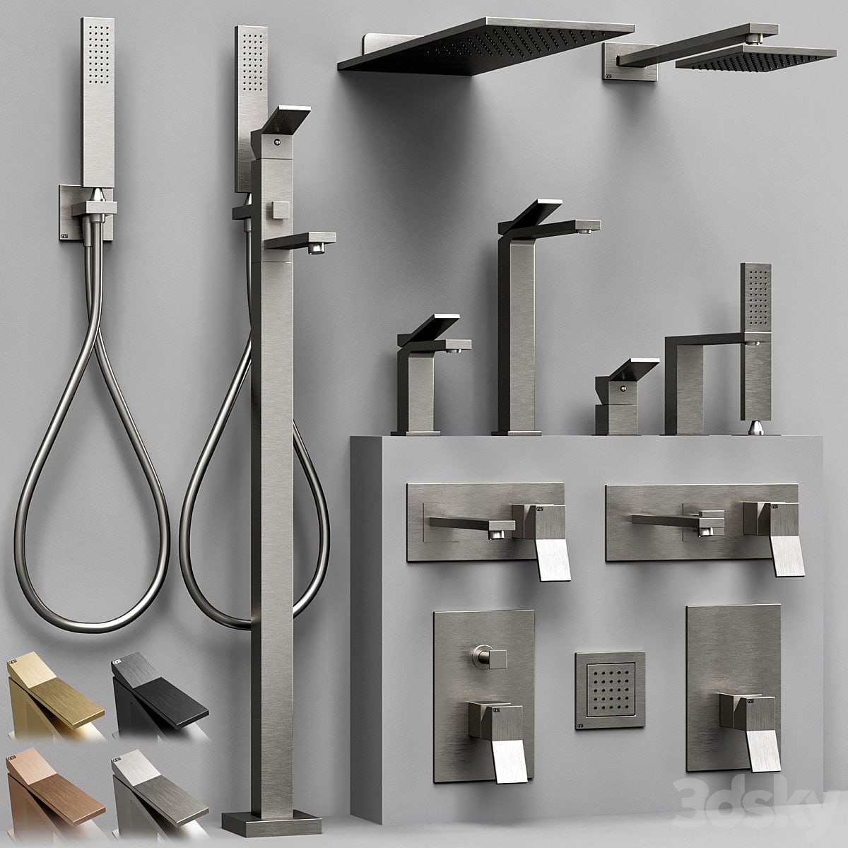 Gessi Rettangolo K bathroom faucet set