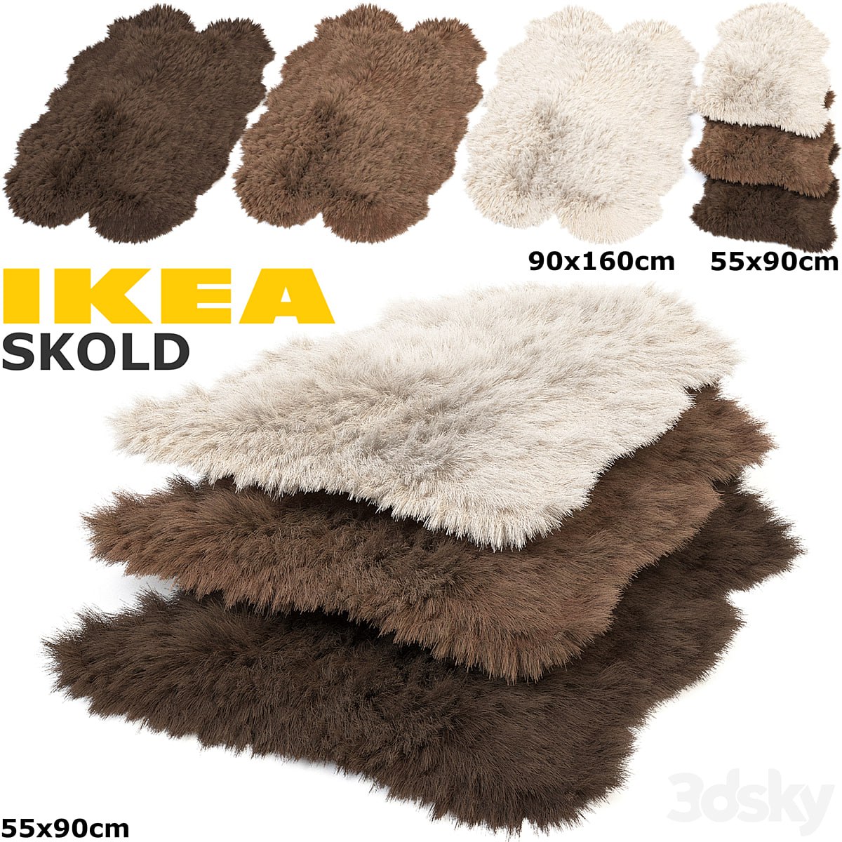 IKEA SKOLD (SKOLD) RUGS SET