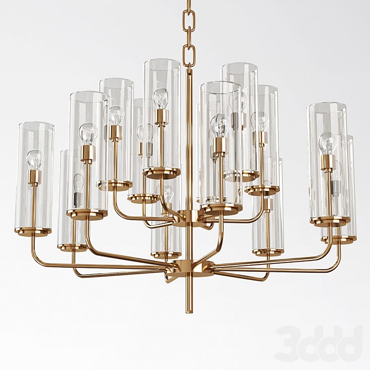 Wentworth 12 - Light Shaded Tiered Chandelier