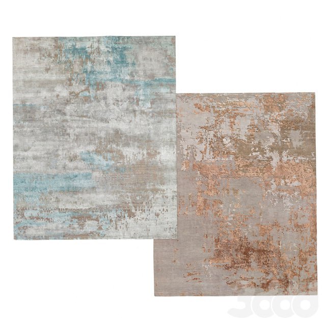 Lyto Hand-Knotted Silk Rug and Raku Hand-Knotted Rug Carpets