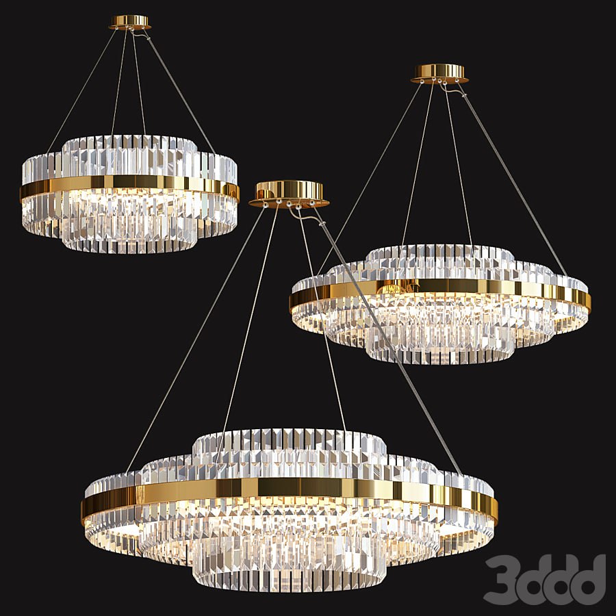 Tiered Crystal LED Chandelier