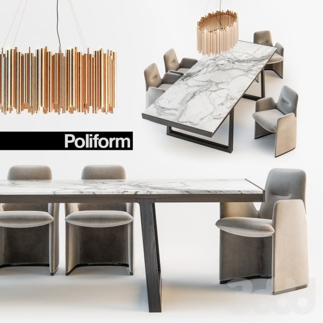 Poliform Guest chair Opera table