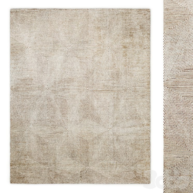 Mosaic Hand-Knotted Silk Rug RH