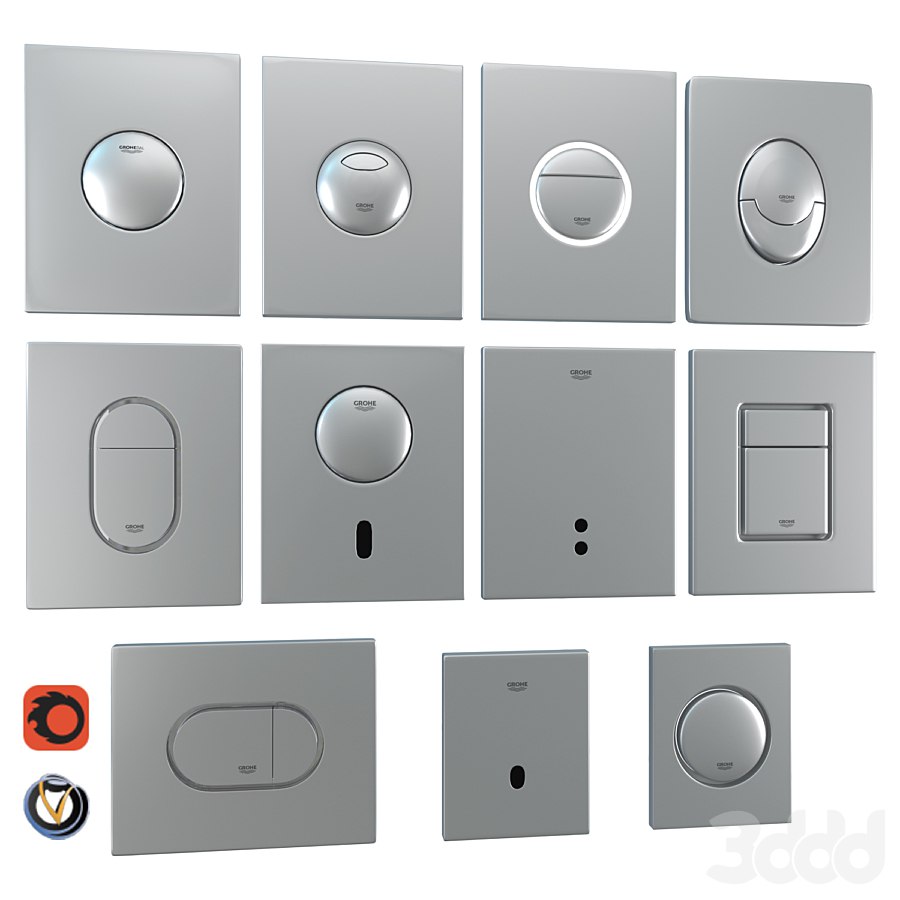 Grohe flush plates for installation