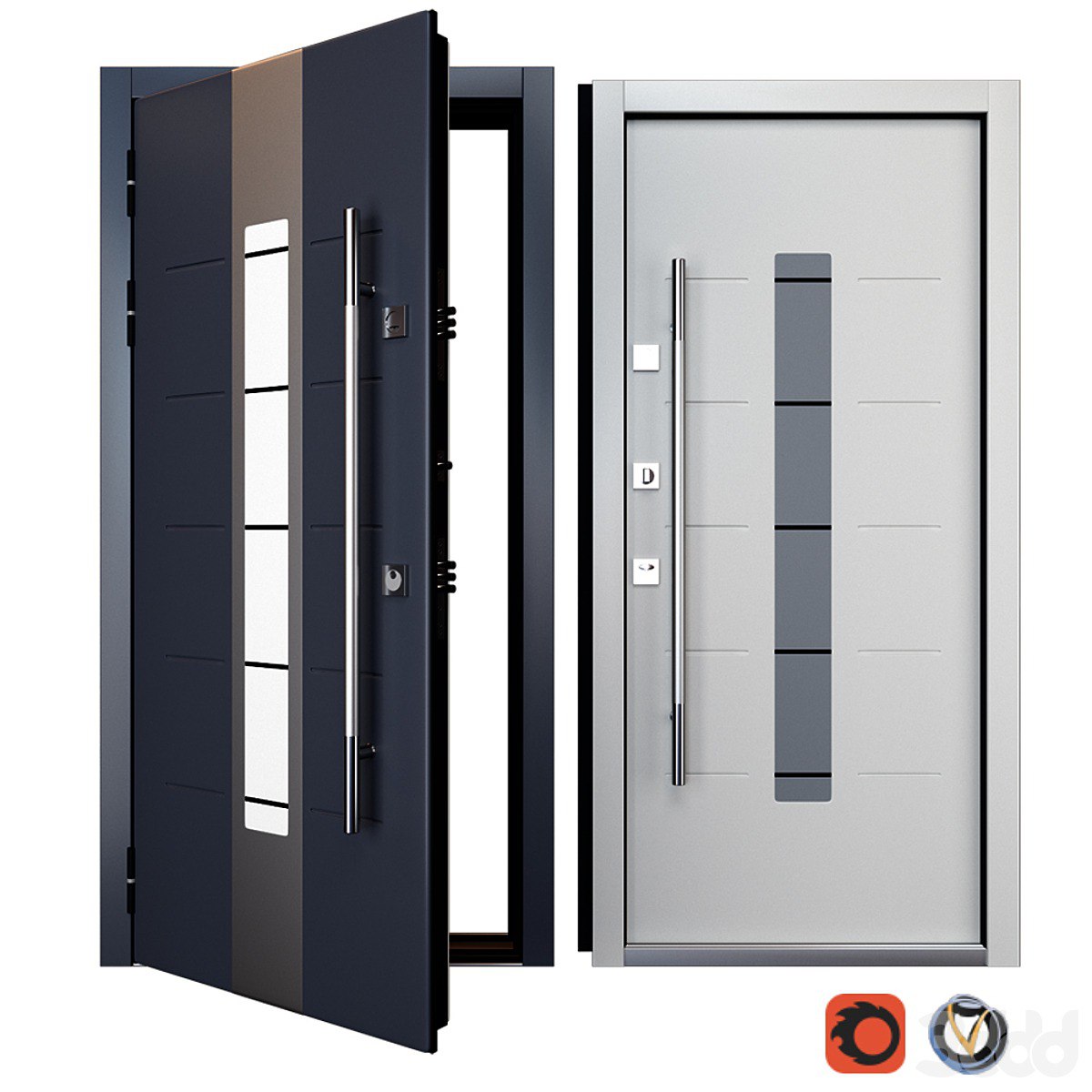 Entrance metal door Inox S-1