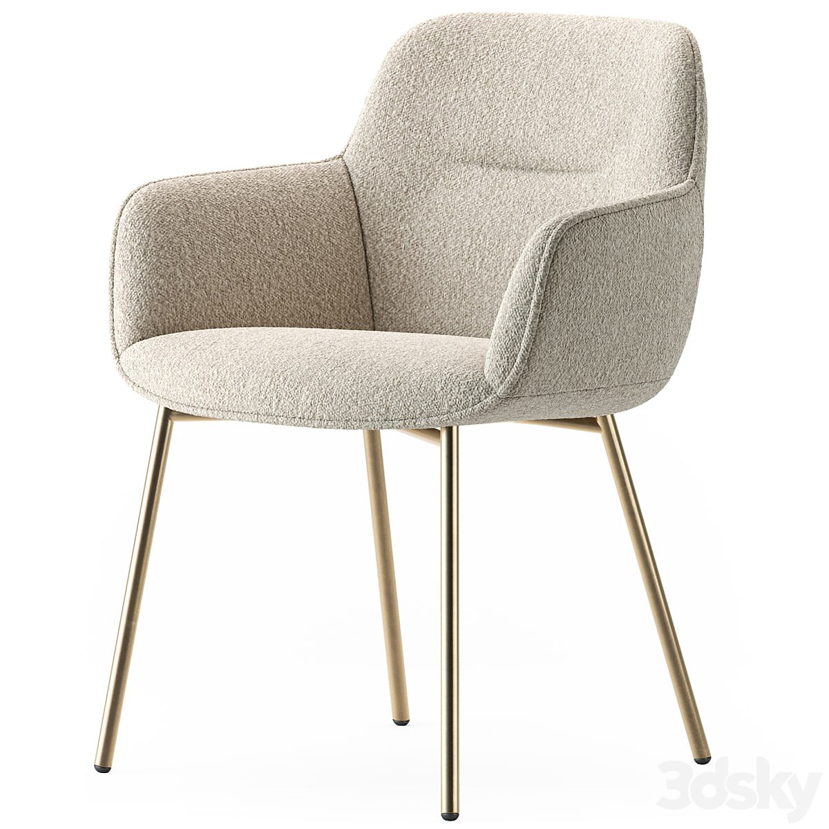 Calligaris Cocoon metal legs armchair