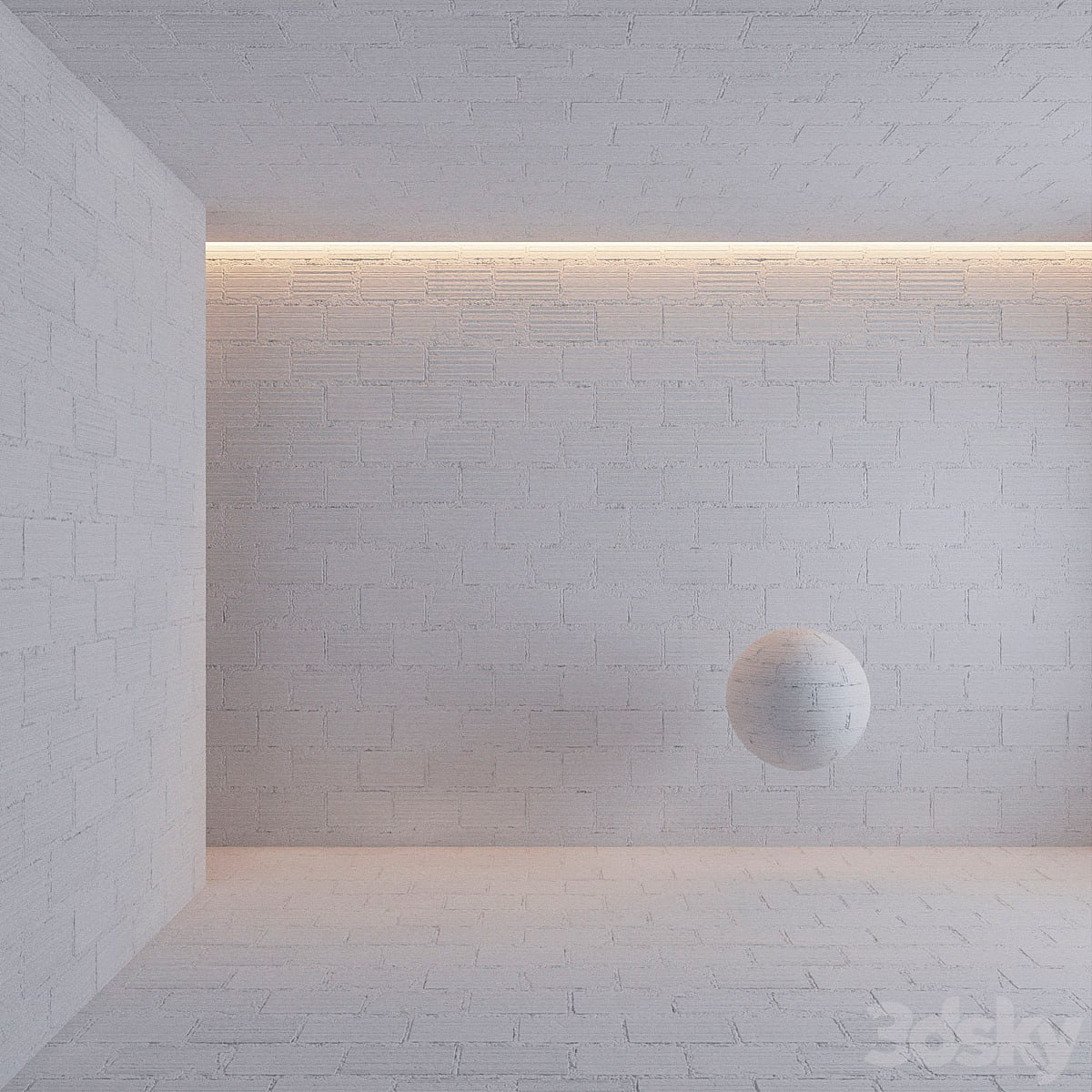 Painted Cinderblocks brick wall