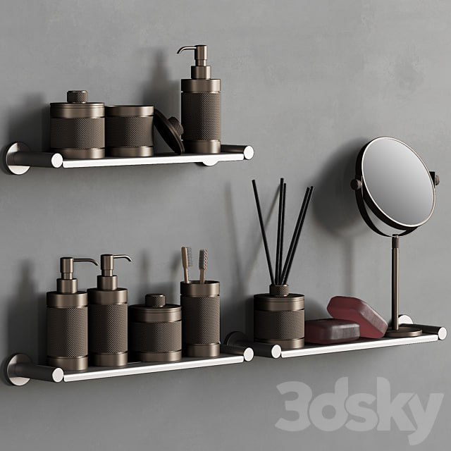 089 Bathroom decor set ACCESSORIES Bronze Matte 00