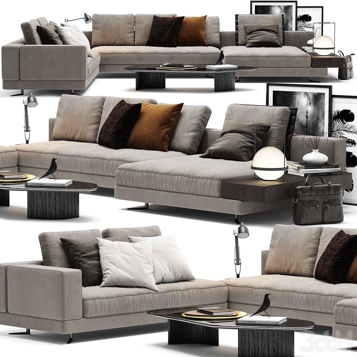 Minotti White Sofa