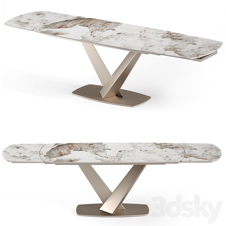 Victoria, folding table with ceramic top