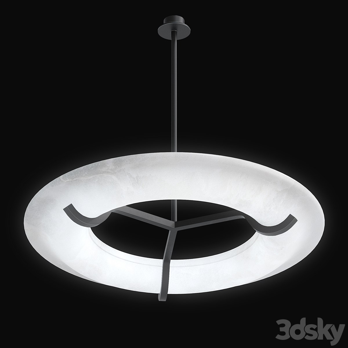 Plaster and Wrought iron Chandelier by Eric Schmitt