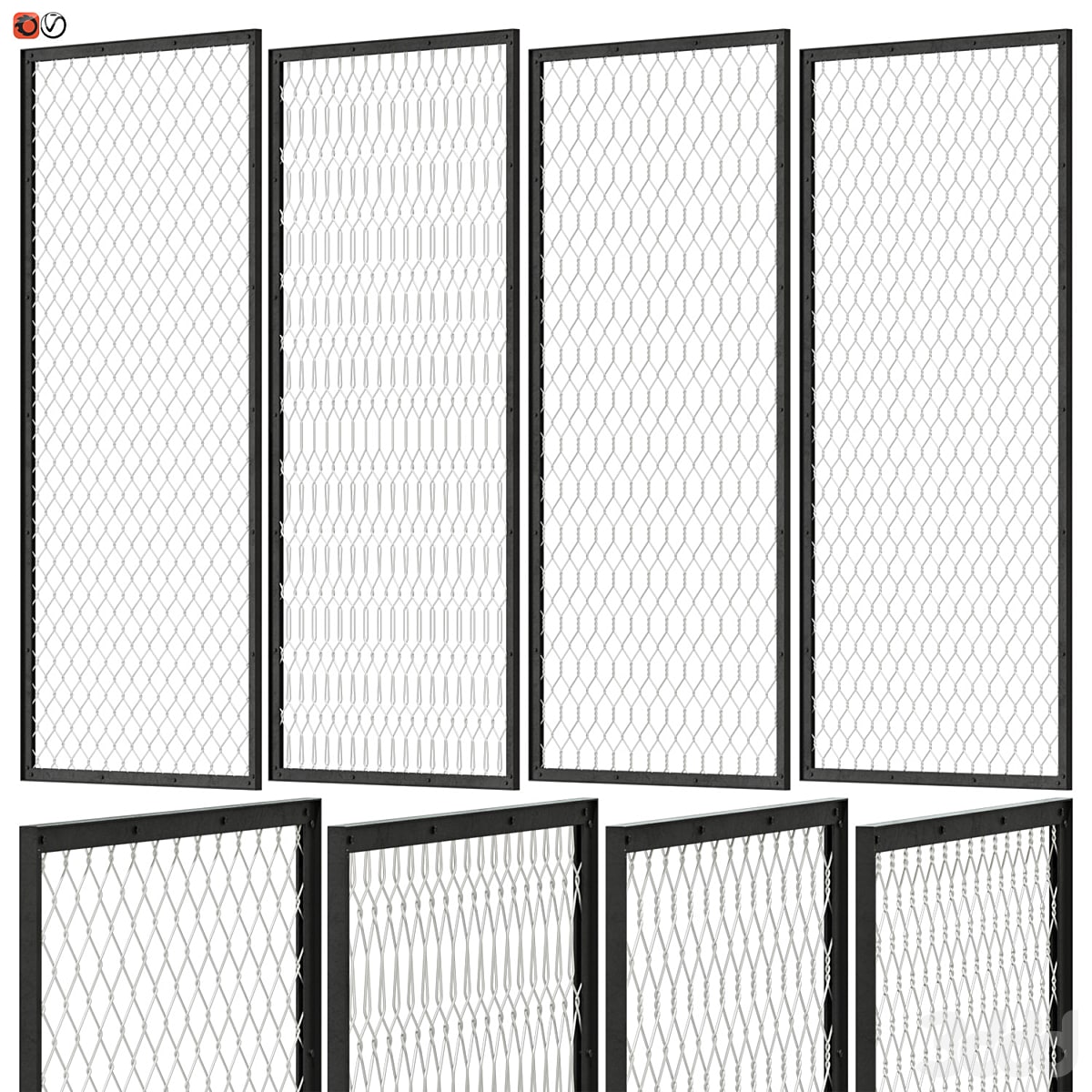 Set of decorative panels in the Loft style 01