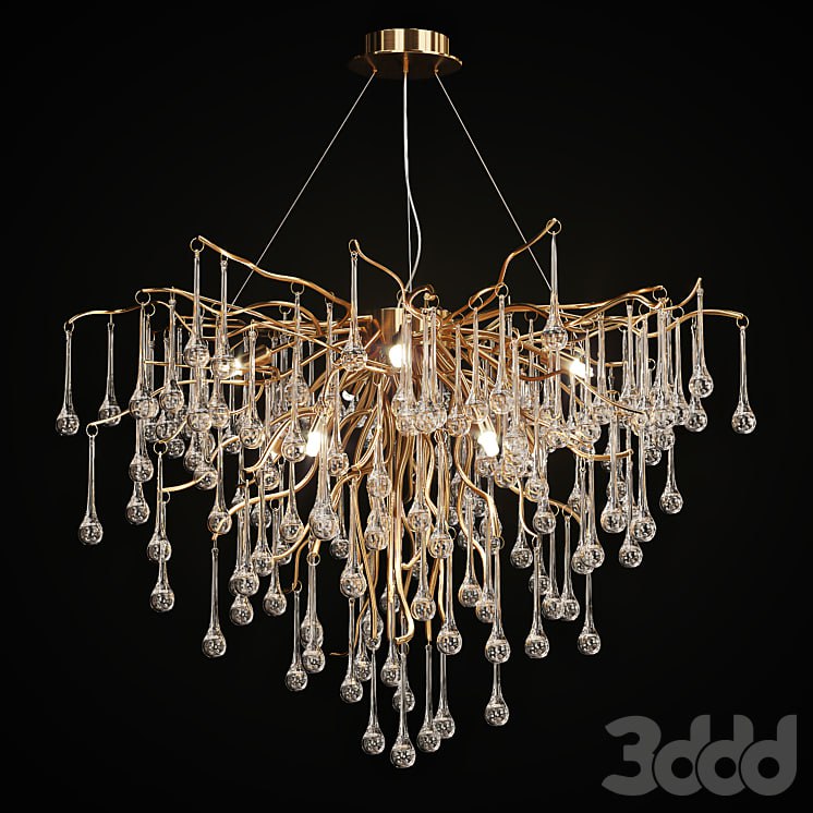Chandelier with drop shaped pendants MARIAN Lampatron