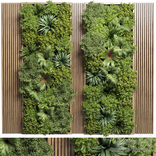 Fitowall Wood frame Vertical graden wall decor bax