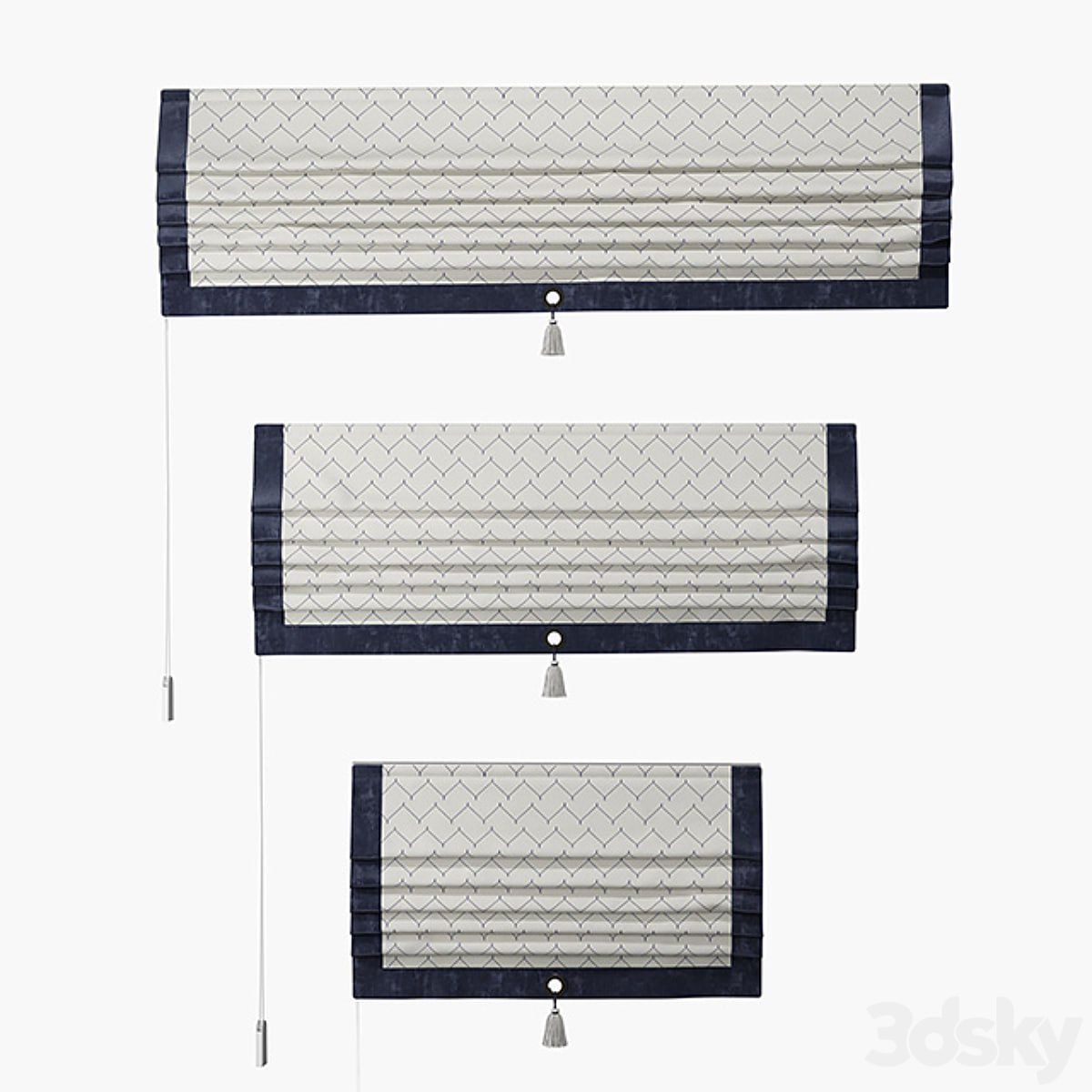 Set of straight Roman curtains TITOS