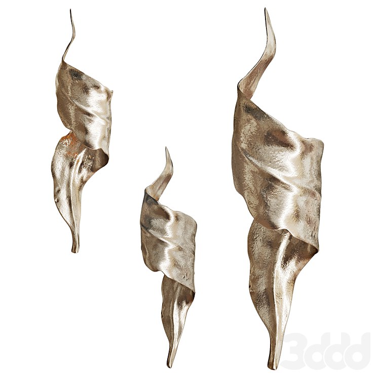 Golden wall sconce LEAF | VetviStore