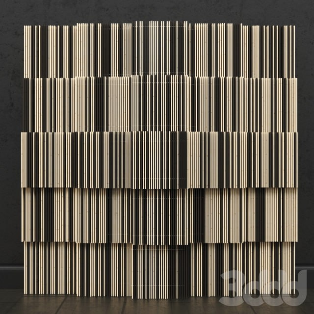 Parametric wood panel "Strokes"