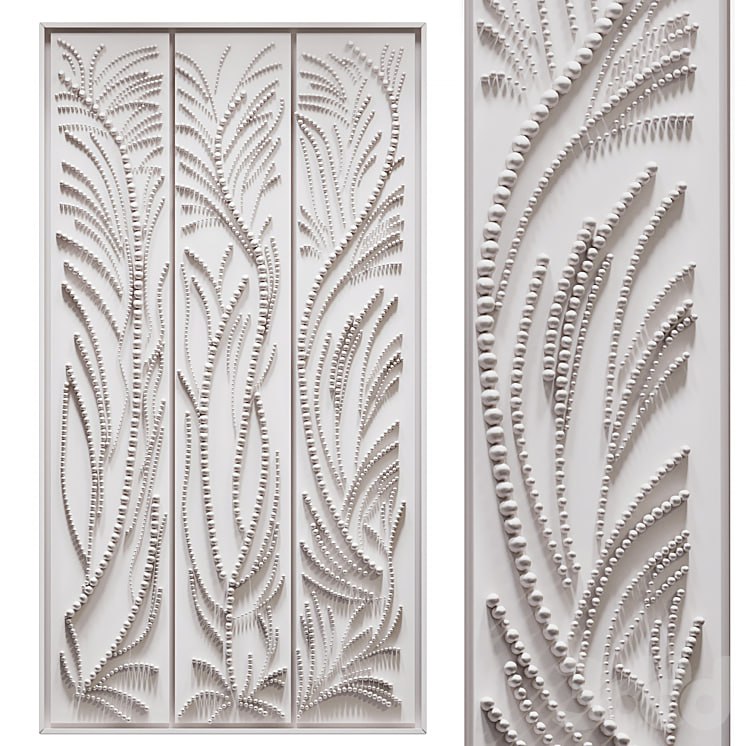 Volumetric panel Vegetal Jane Puylagarde -relief