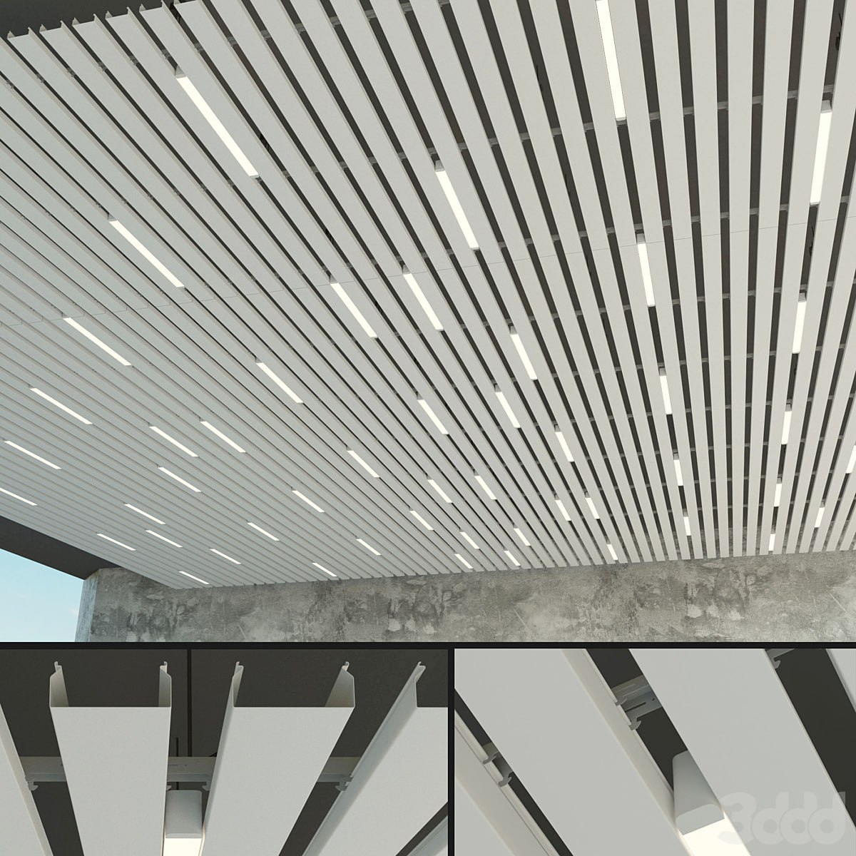 Suspended ceiling rack. 8