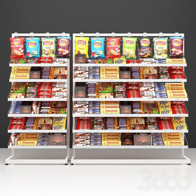 Checkout racks with filling