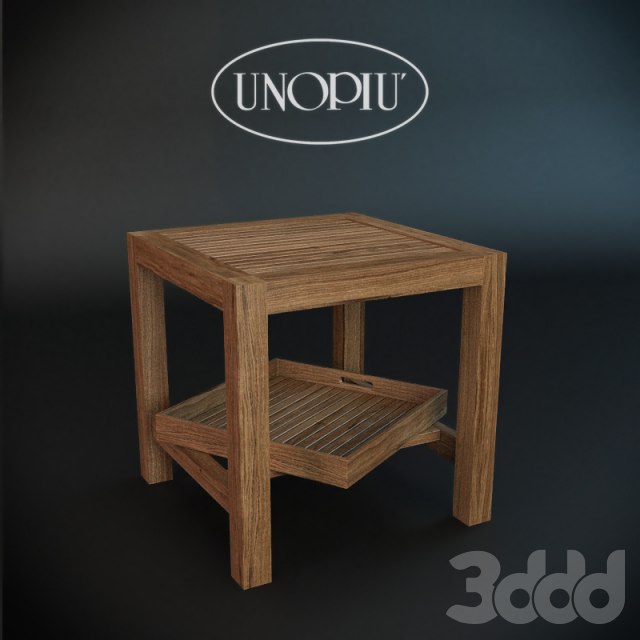 Teak square coffee table Unopiu. Morris