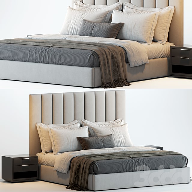 RH Modena Vertical Channel Panel Fabric Platform Bed