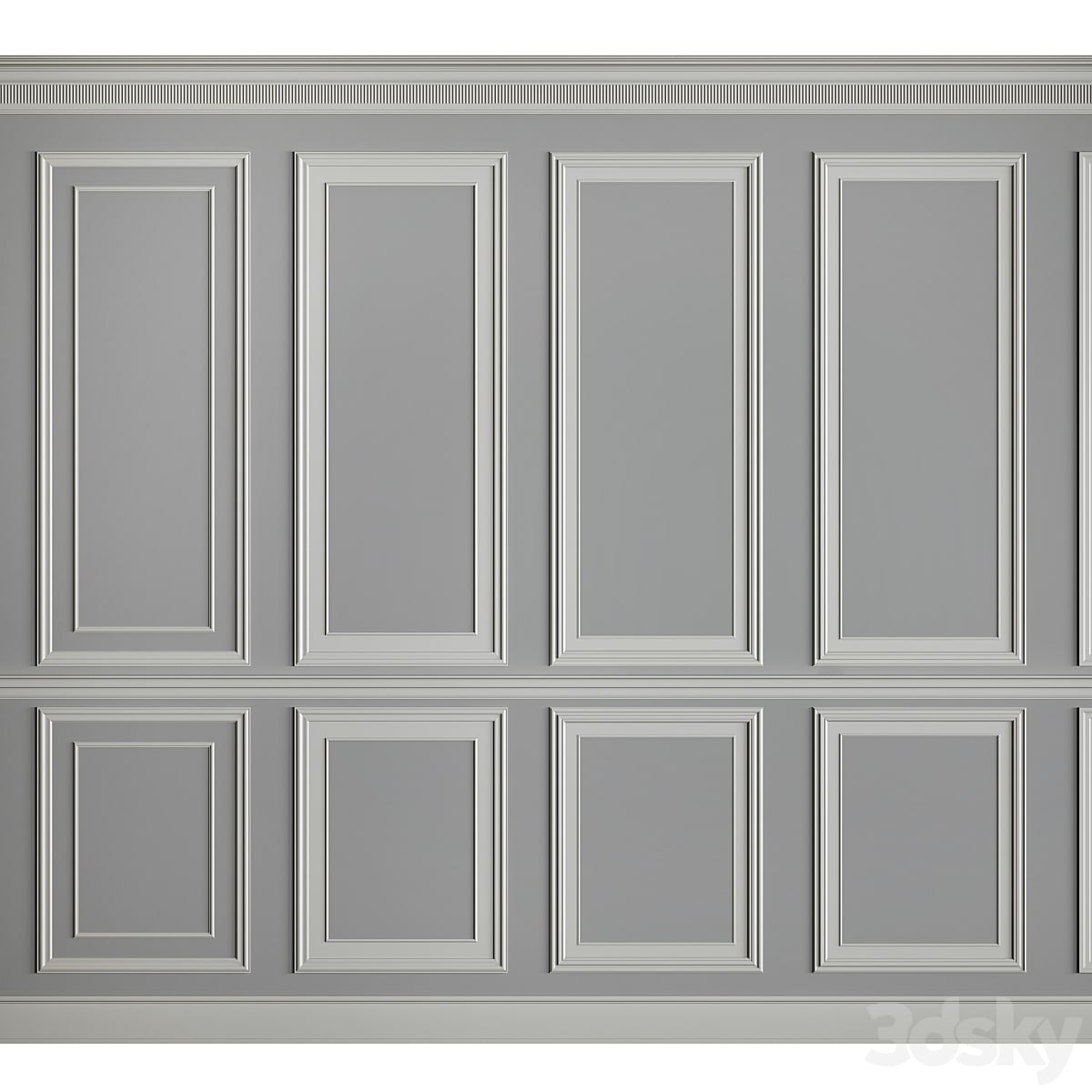 Moldings on the walls