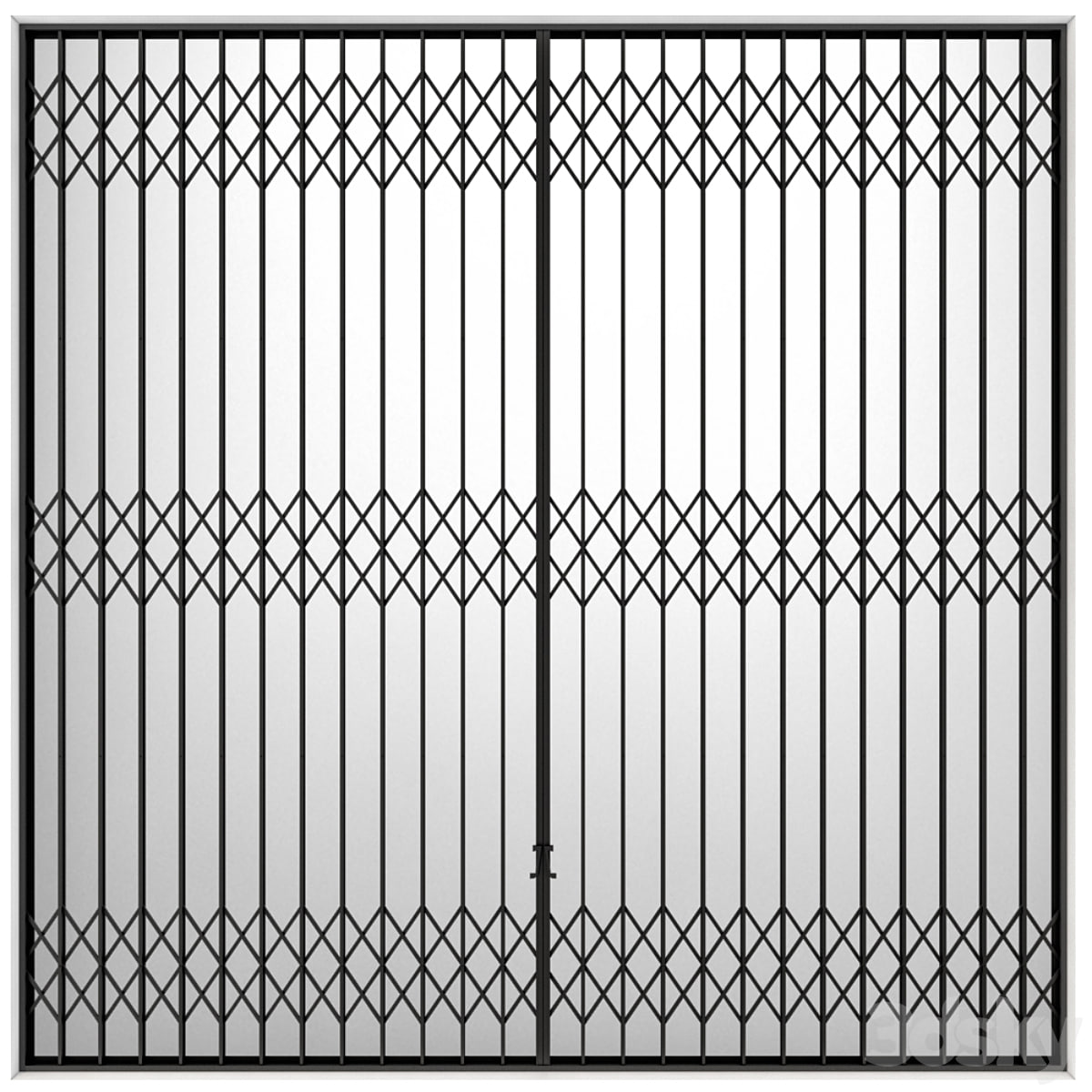 Metal sliding louver accordion type Screen