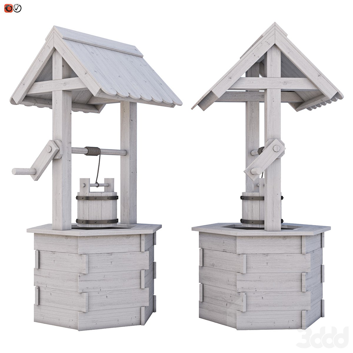 Ornamental garden well 04