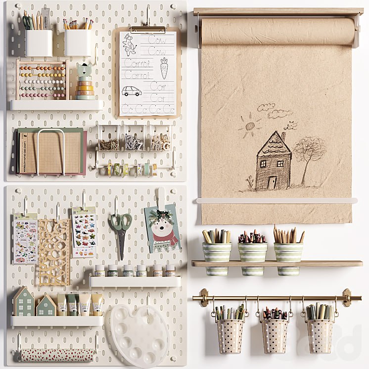 Ikea SKADIS Pegboard for Teenagers and Kids 02