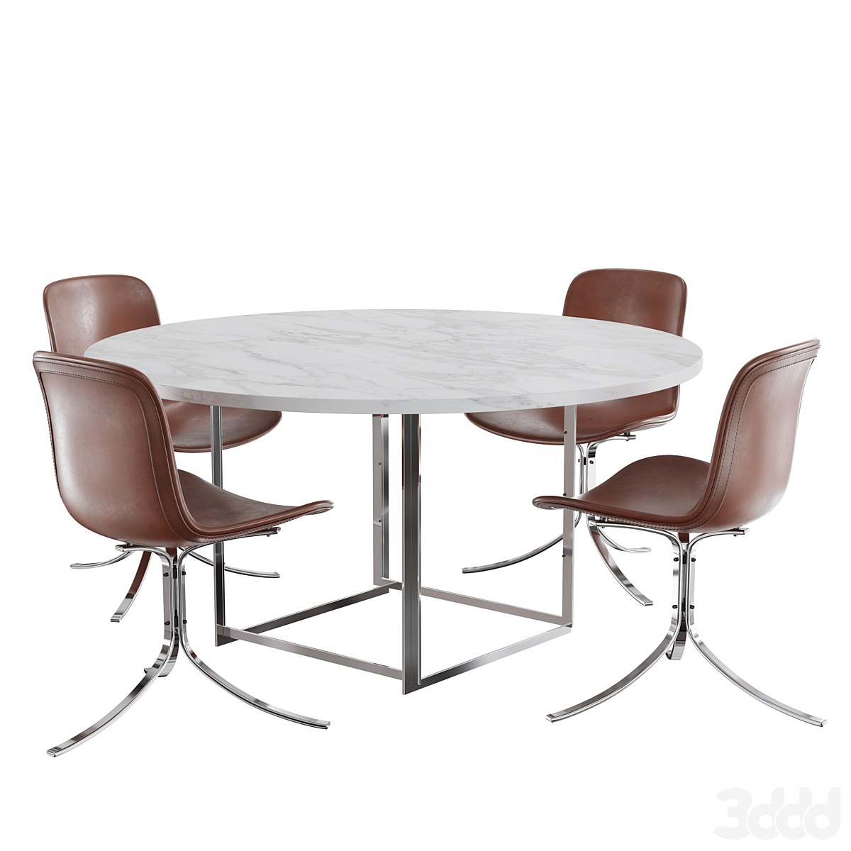 Dining set fritz hansen PK9 chair PK54 table