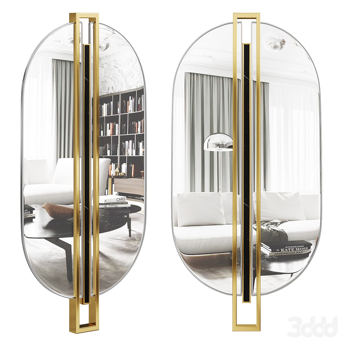 SHIELD OVAL MIRROR by maisonvalentina