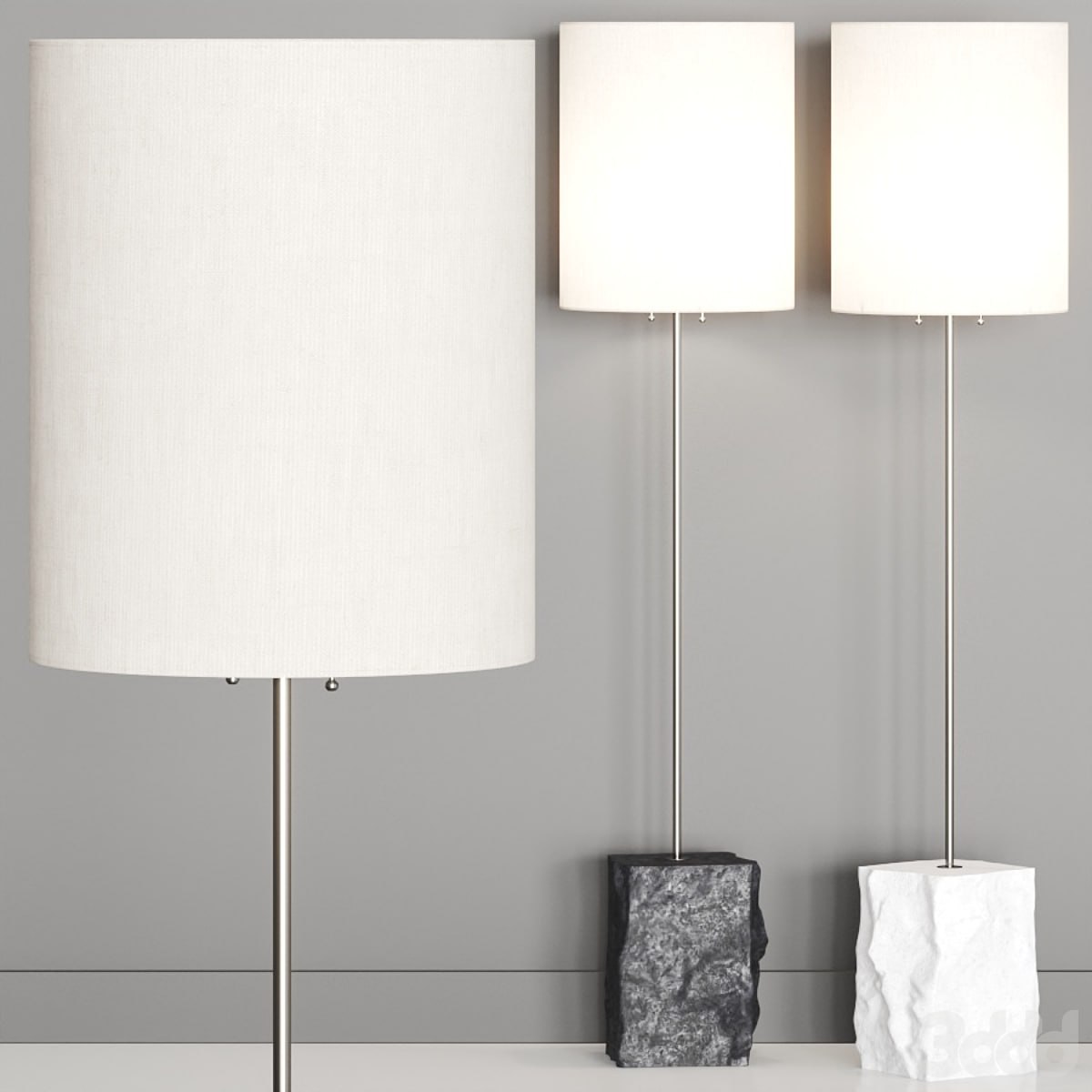 CB2 Exclusive Raw Marble Floor Lamp