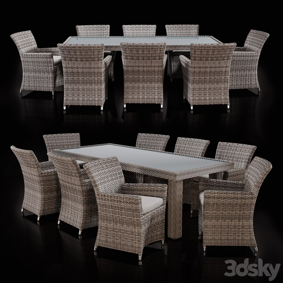 Savannah 9 Piece Outdoor Wicker Dining Set